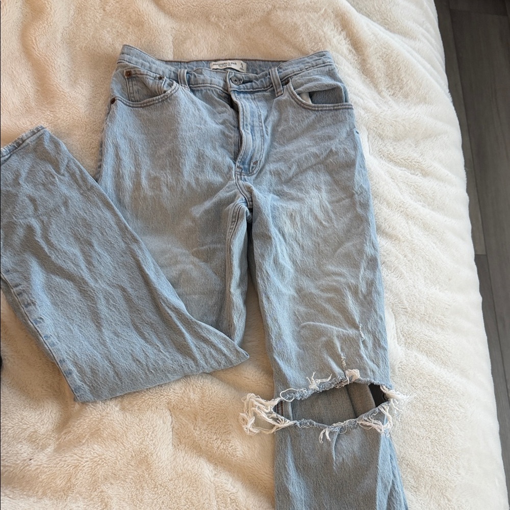 Abercrombie & Fitch Light Blue Straight Leg Jeans